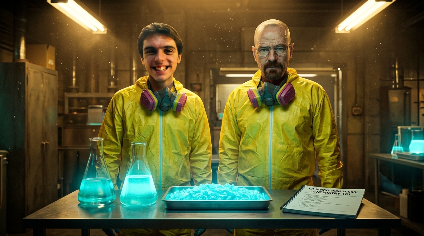 Çağrı Özpınar ve Walter White Kimya Laboratuvarında
